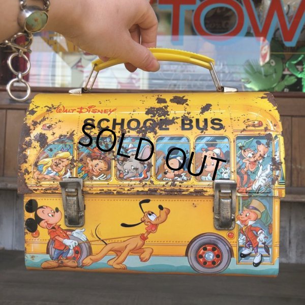 画像1: Vintage Disney Lunch Box School Bus (T869) (1)