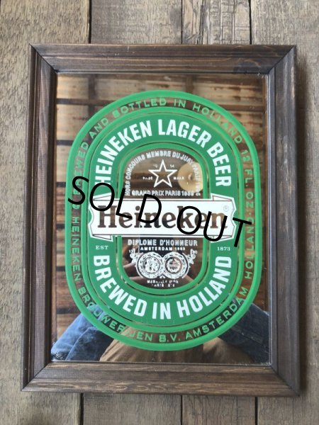 画像2: Vintage Heineken Beer Pub Mirror (T877) (2)