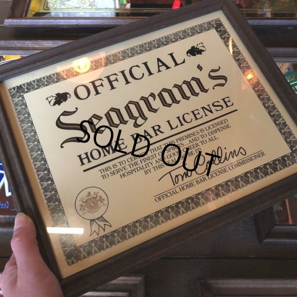 画像7: Vintage Seagram's Official Home bar License (T879) (7)
