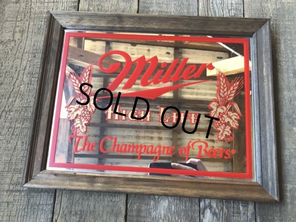 画像2: Vintage Miller Beer Pub Mirror (T875) (2)
