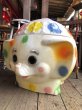 画像3: 70s Vintage CIRCUS Polka Dot Elephant Blow Mold Toy Chest Box (Ｔ923) (3)