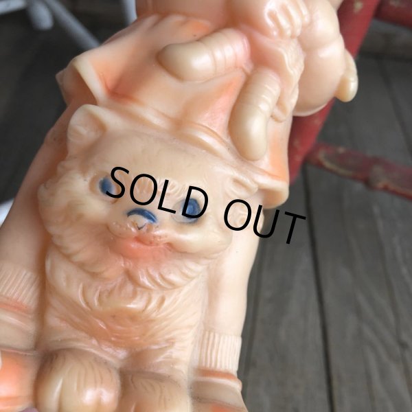 画像7: 60s Vintage Rubber Doll Cute Girl w/cat(Ｔ925) (7)