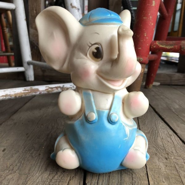 画像2: 70s Vintage Rubber Doll Baby Elephant (T927) (2)