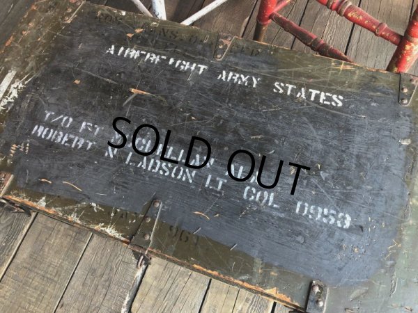 画像9: Vintage US Military Wooden Box Trunk (Ｔ945) (9)