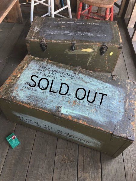 画像10: Vintage US Military Wooden Box Trunk (Ｔ945) (10)