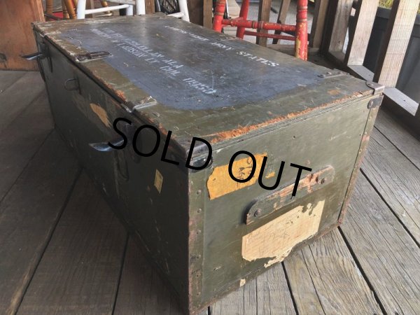 画像2: Vintage US Military Wooden Box Trunk (Ｔ945) (2)