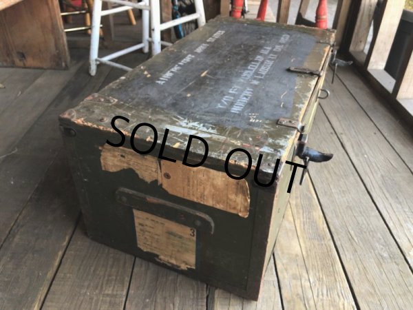 画像4: Vintage US Military Wooden Box Trunk (Ｔ945) (4)