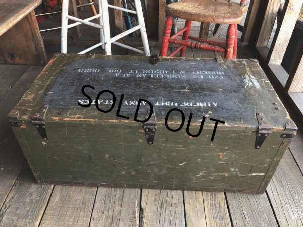 画像3: Vintage US Military Wooden Box Trunk (Ｔ945) (3)