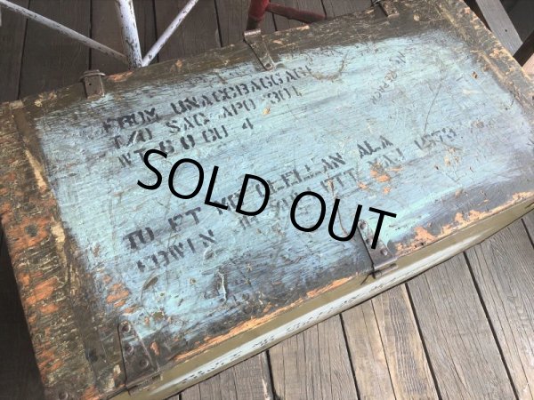 画像8: Vintage US Military Wooden Box Trunk (Ｔ946) (8)