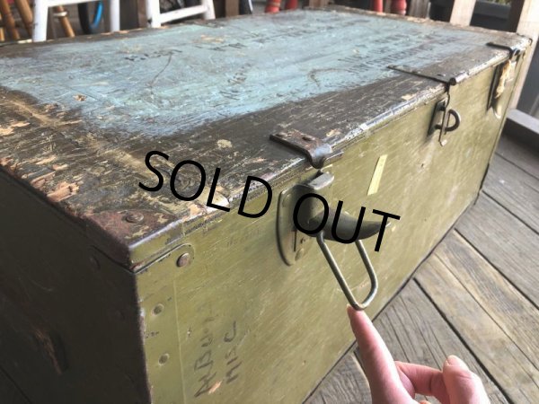 画像5: Vintage US Military Wooden Box Trunk (Ｔ946) (5)