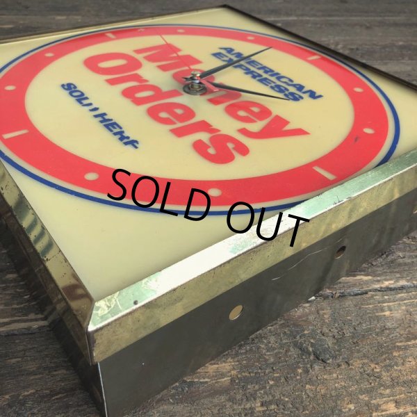 画像7: Vintage American Express Money Orders Lighted Clock Sign （MA504） (7)