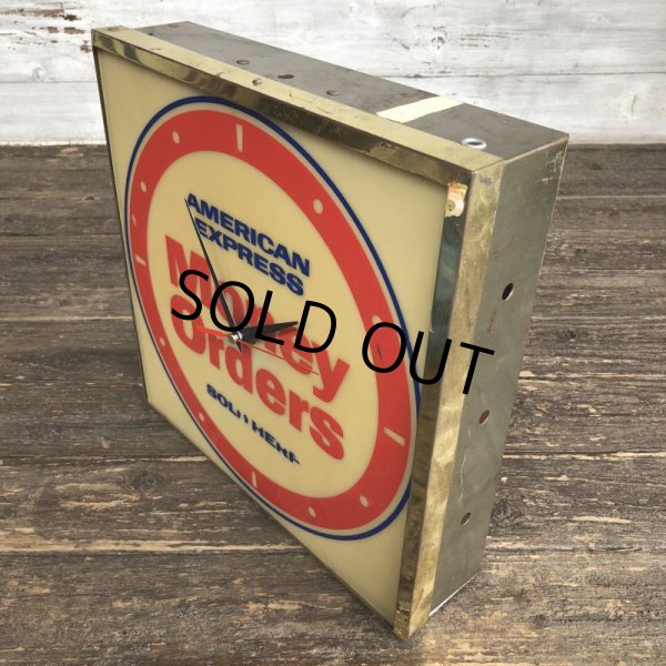 画像8: Vintage American Express Money Orders Lighted Clock Sign （MA504） (8)