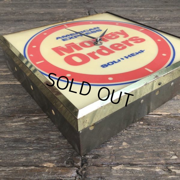 画像2: Vintage American Express Money Orders Lighted Clock Sign （MA504） (2)