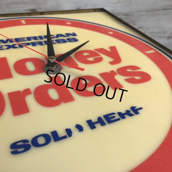 画像3: Vintage American Express Money Orders Lighted Clock Sign （MA504） (3)