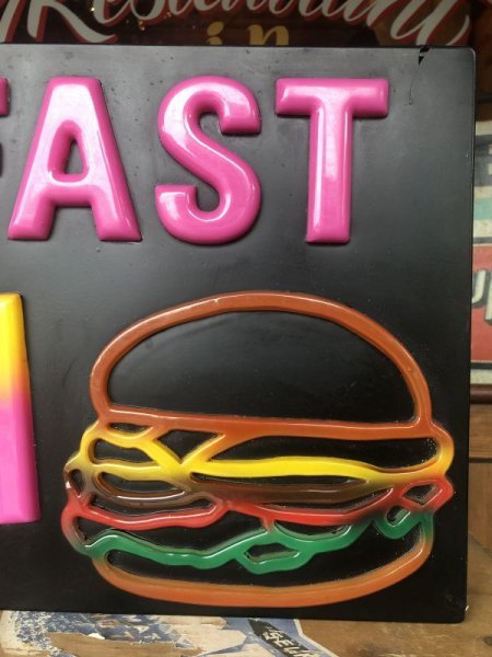 画像11: Vintage BREAKFAST & LUNCH Ligiht Sign (T986) (11)