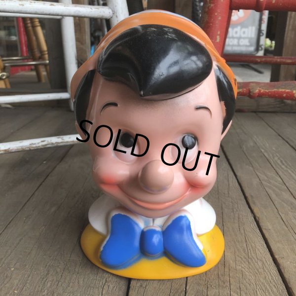 画像2: 70s Vintage Disney Play Pal Head Bank Pinocchio (T902) (2)