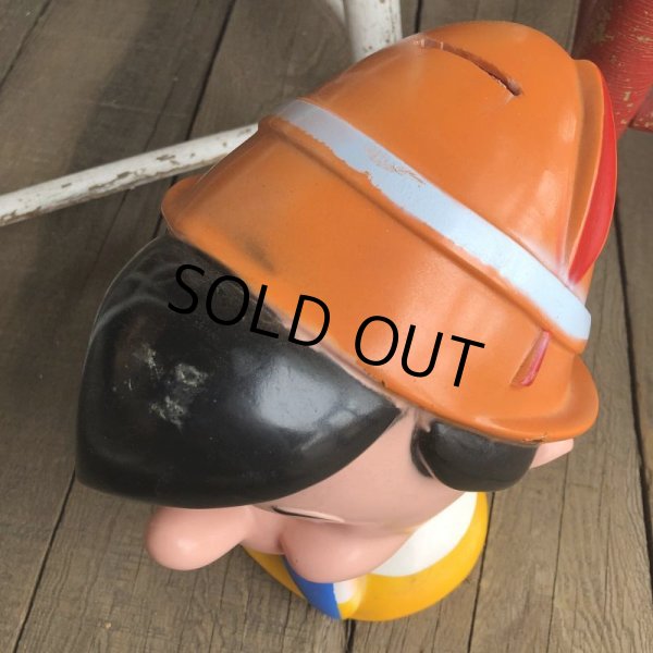 画像9: 70s Vintage Disney Play Pal Head Bank Pinocchio (T902) (9)