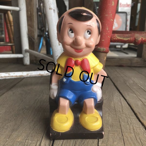 画像2: 70s Vintage Disney Pinocchio Bank Doll (T899) (2)