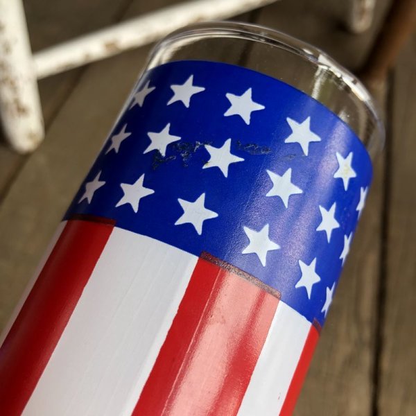 画像3: Vintage Groovy American Old Glory Stars and Stripes Glass (T918)   (3)