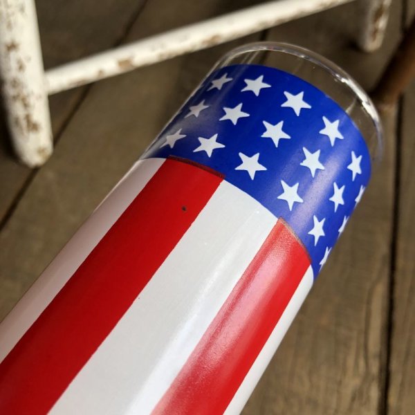 画像2: Vintage Groovy American Old Glory Stars and Stripes Glass (T918)   (2)