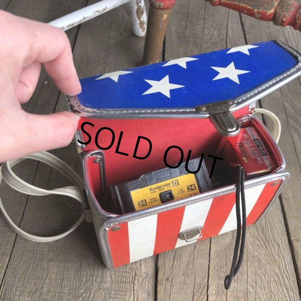 画像8: Vintage Groovy American Old Glory Stars and Stripes Camera Case (T908)   (8)