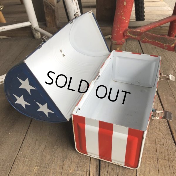 画像7: Vintage Groovy American Old Glory Stars and Stripes Lunch Box (T907) 　 (7)