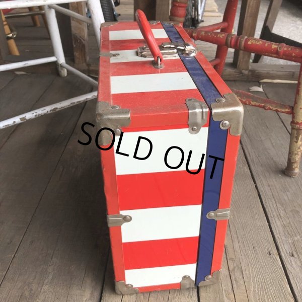 画像5: Vintage Groovy American Old Glory Stars and Stripes Roller Skates Carring Case Trunk (T409) (5)