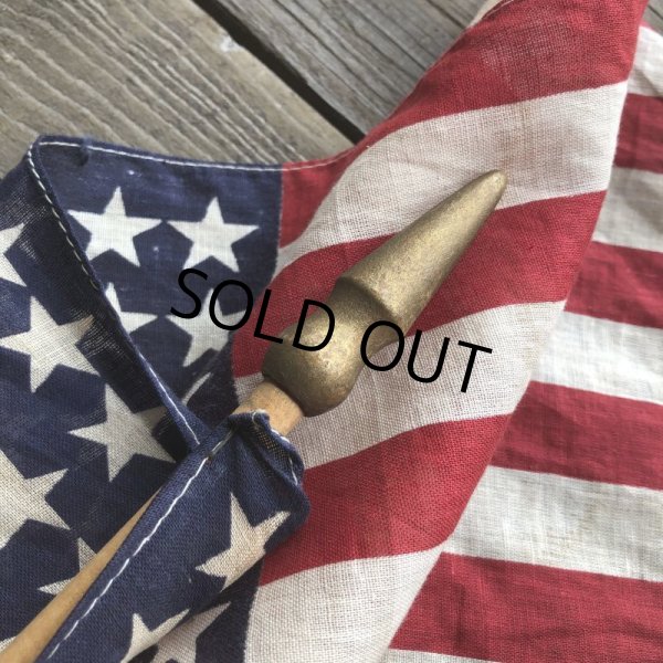 画像5: Vintage 48 Star Americacn Flag wooden pole (T914) 　 (5)
