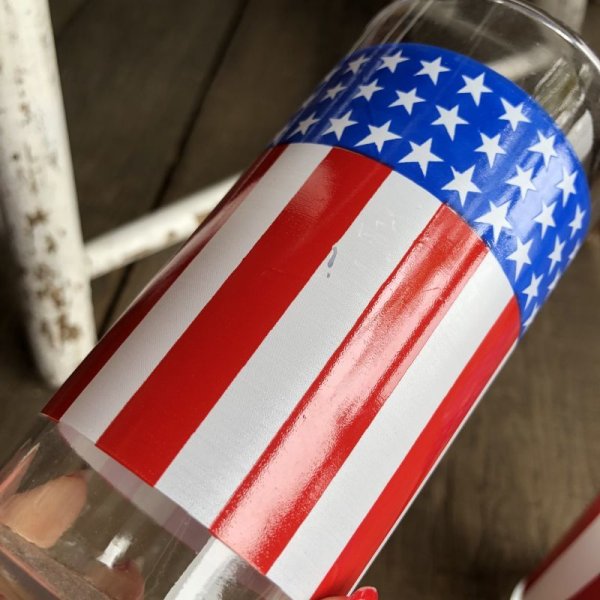 画像2: Vintage Groovy American Old Glory Stars and Stripes Glass (T917)   (2)