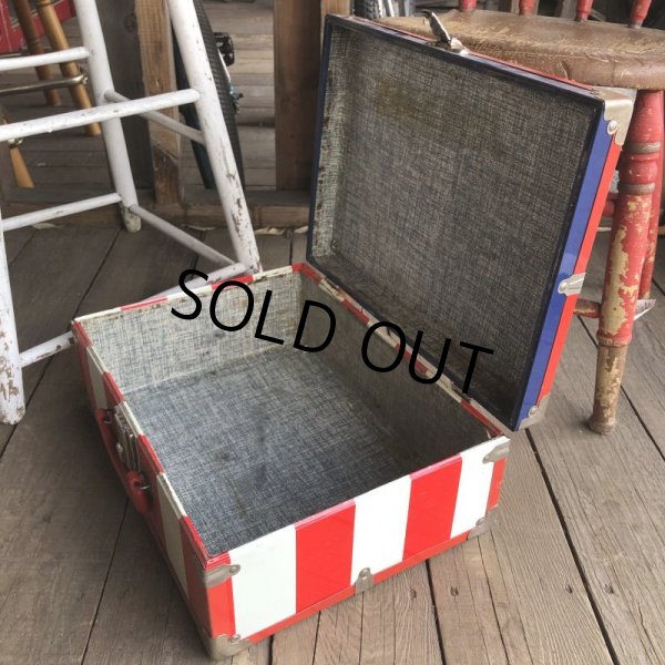画像12: Vintage Groovy American Old Glory Stars and Stripes Roller Skates Carring Case Trunk (T409) (12)