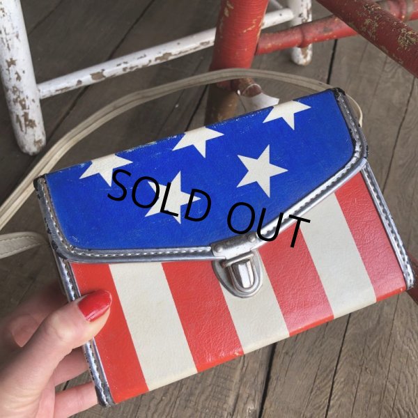 画像1: Vintage Groovy American Old Glory Stars and Stripes Camera Case (T908)   (1)