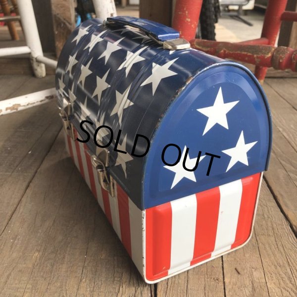 画像4: Vintage Groovy American Old Glory Stars and Stripes Lunch Box (T907) 　 (4)