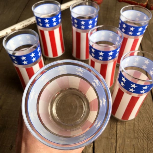 画像3: Vintage Groovy American Old Glory Stars and Stripes Glass (T915)   (3)