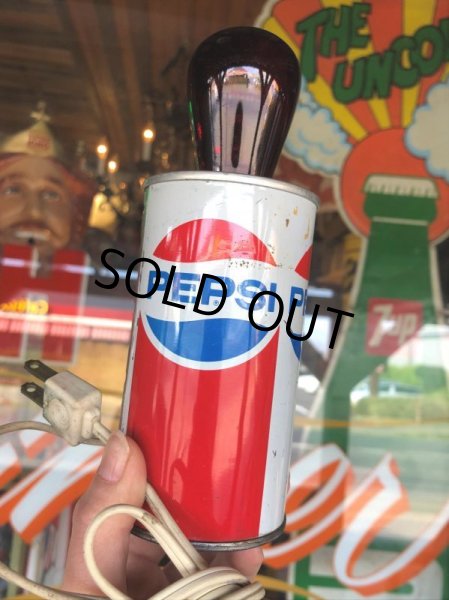 画像8: 70s Vintage Pepsi Cola Can Table Light Lamp (T920) (8)