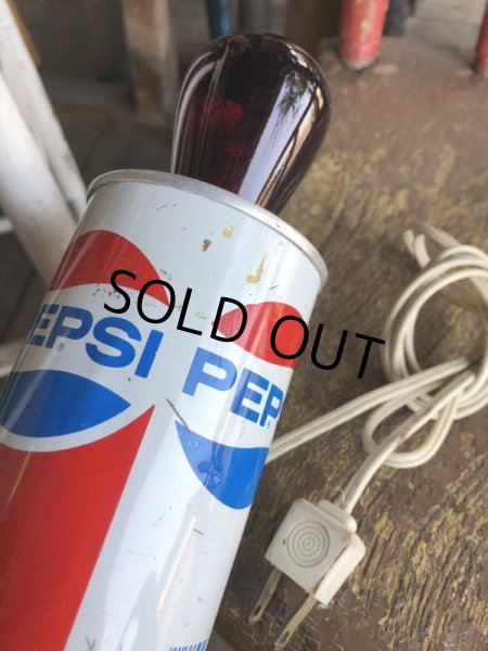 画像7: 70s Vintage Pepsi Cola Can Table Light Lamp (T920) (7)