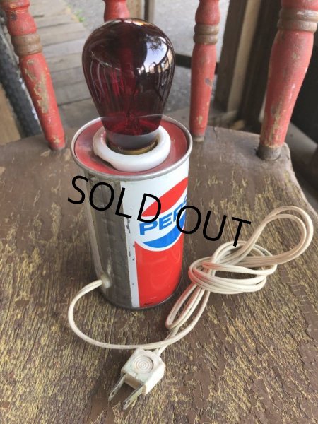 画像5: 70s Vintage Pepsi Cola Can Table Light Lamp (T920) (5)
