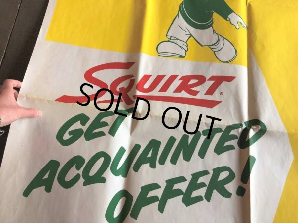 画像11: 50s Vintage Squirt Soda Store Display Sign Poster BIG!! (T967)  (11)
