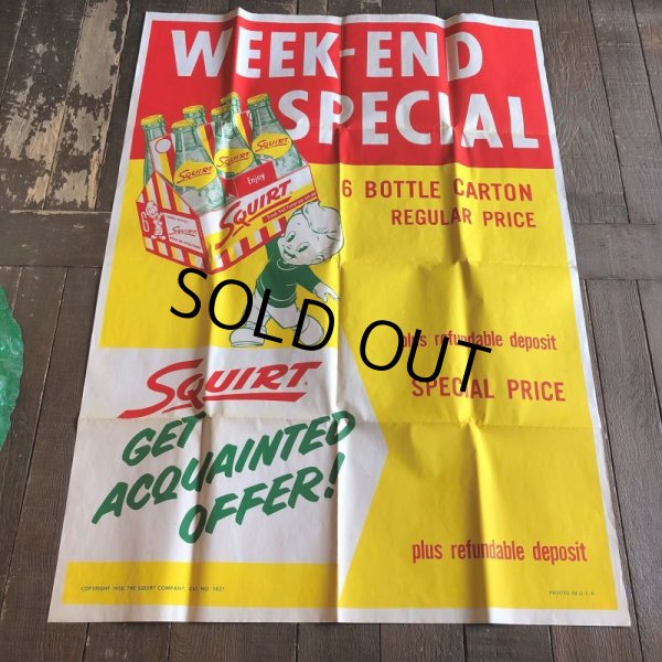 画像6: 50s Vintage Squirt Soda Store Display Sign Poster BIG!! (T967)  (6)