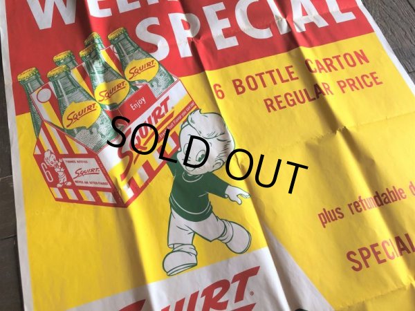 画像13: 50s Vintage Squirt Soda Store Display Sign Poster BIG!! (T967)  (13)