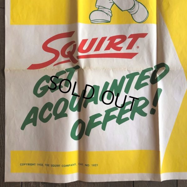 画像7: 50s Vintage Squirt Soda Store Display Sign Poster BIG!! (T967)  (7)