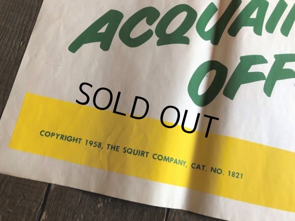 画像9: 50s Vintage Squirt Soda Store Display Sign Poster BIG!! (T967)  (9)