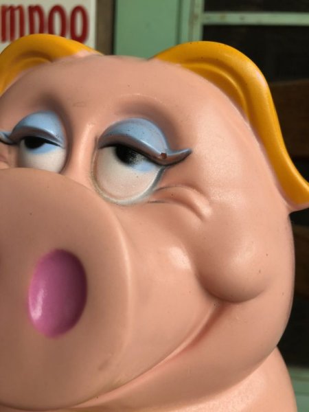 画像7: Vintage My toy Inc Plastic Coin Bank Lady Piggy (B018)  (7)