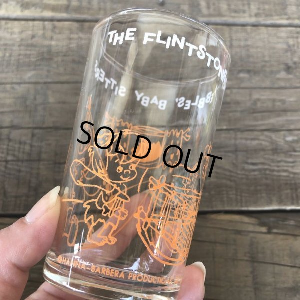 画像4: 60s Vintage The Flintstones Welch's Glass Orange (B045) (4)