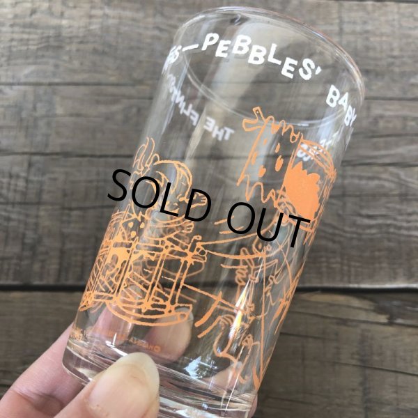 画像2: 60s Vintage The Flintstones Welch's Glass Orange (B045) (2)