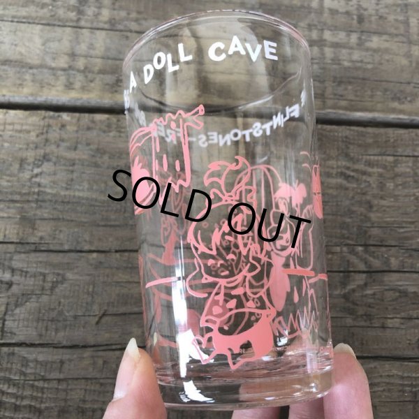 画像4: 60s Vintage The Flintstones Welch's Glass Pink (B044) (4)