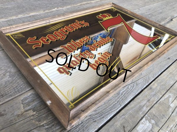 画像3: Vintage Seagram's 7 Crown Whiskey Pub Mirror (B051) (3)