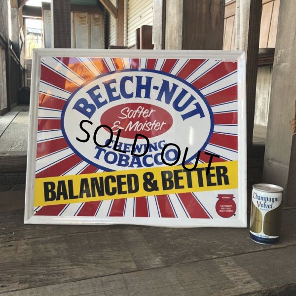 画像11: 80s Vintage Beech-Nut Chewing Tobacco Store Display Sign (B053) (11)
