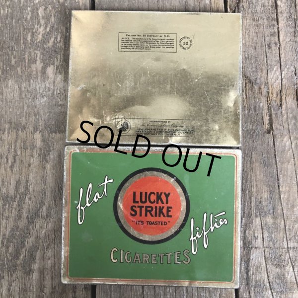 画像6: Vintage Lucky Strike Cigarette Tabacco Tin Can (B062) (6)