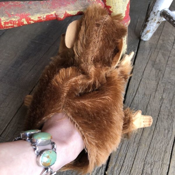画像2: Antique Monkey Hand Puppet Doll (B057) (2)
