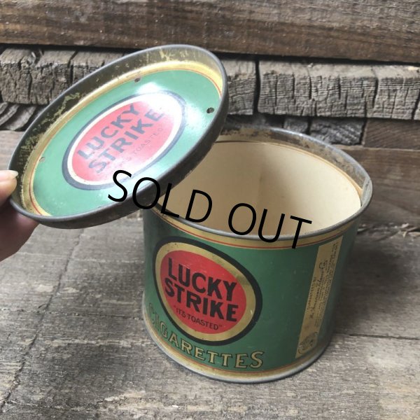 画像2: Vintage Lucky Strike Cigarette Tabacco Tin Can (B058) (2)